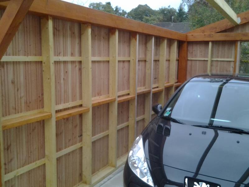 Auvent Avec Ossature Bois Et Bardage 2 Auvent Avec Ossature Bois Et Bardage 2