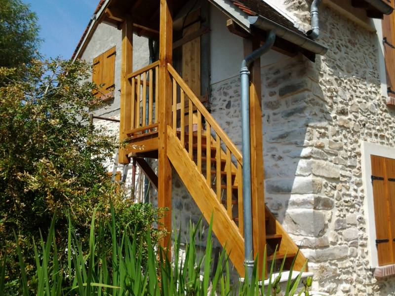 Escalier Droit Exterieur Avec Palier Escalier Droit Exterieur Avec Palier